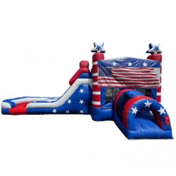 Old Glory Bounce House w  Double Slide 