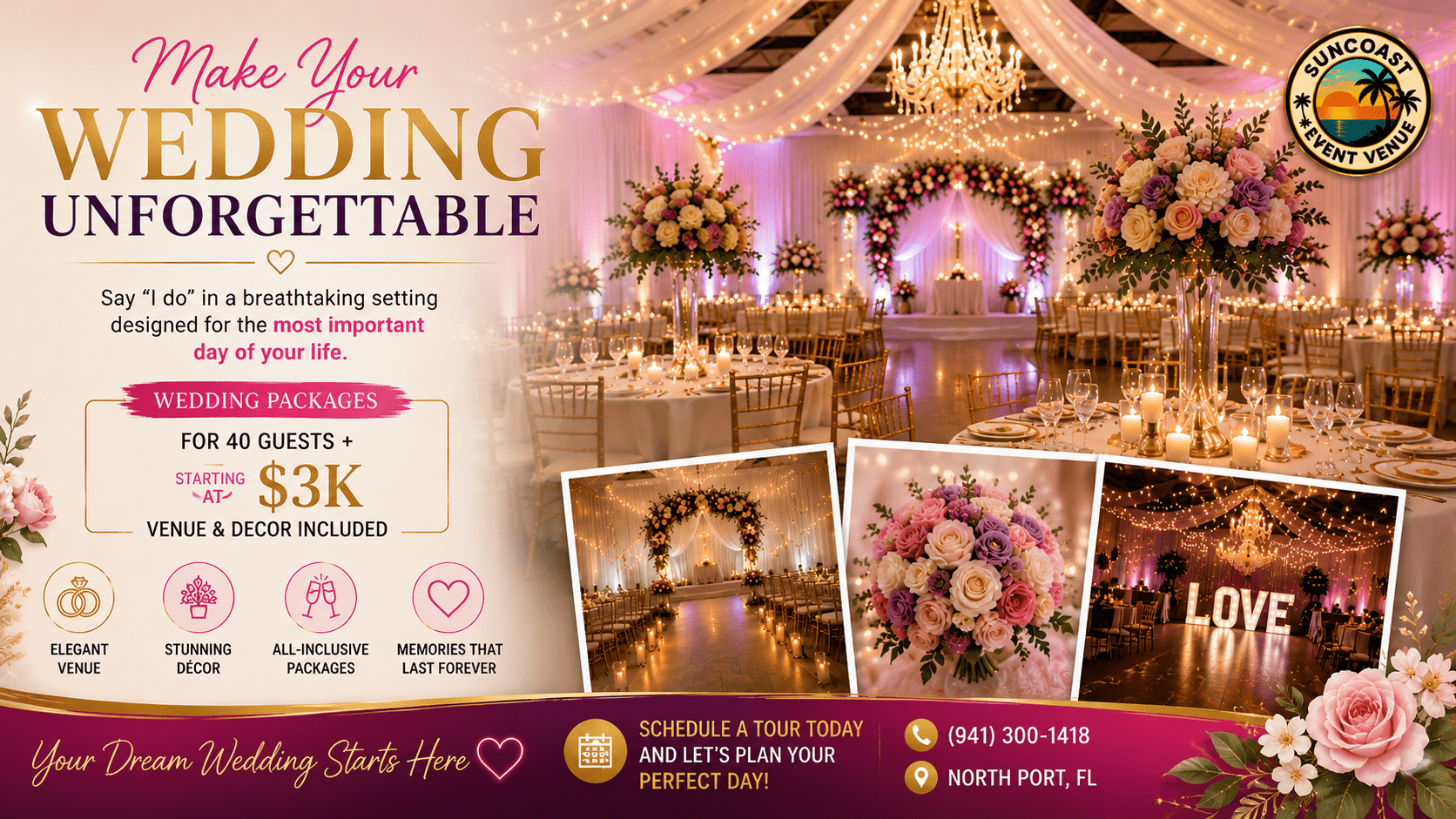 Unforgettable Weddings - Suncoast Event Venue
