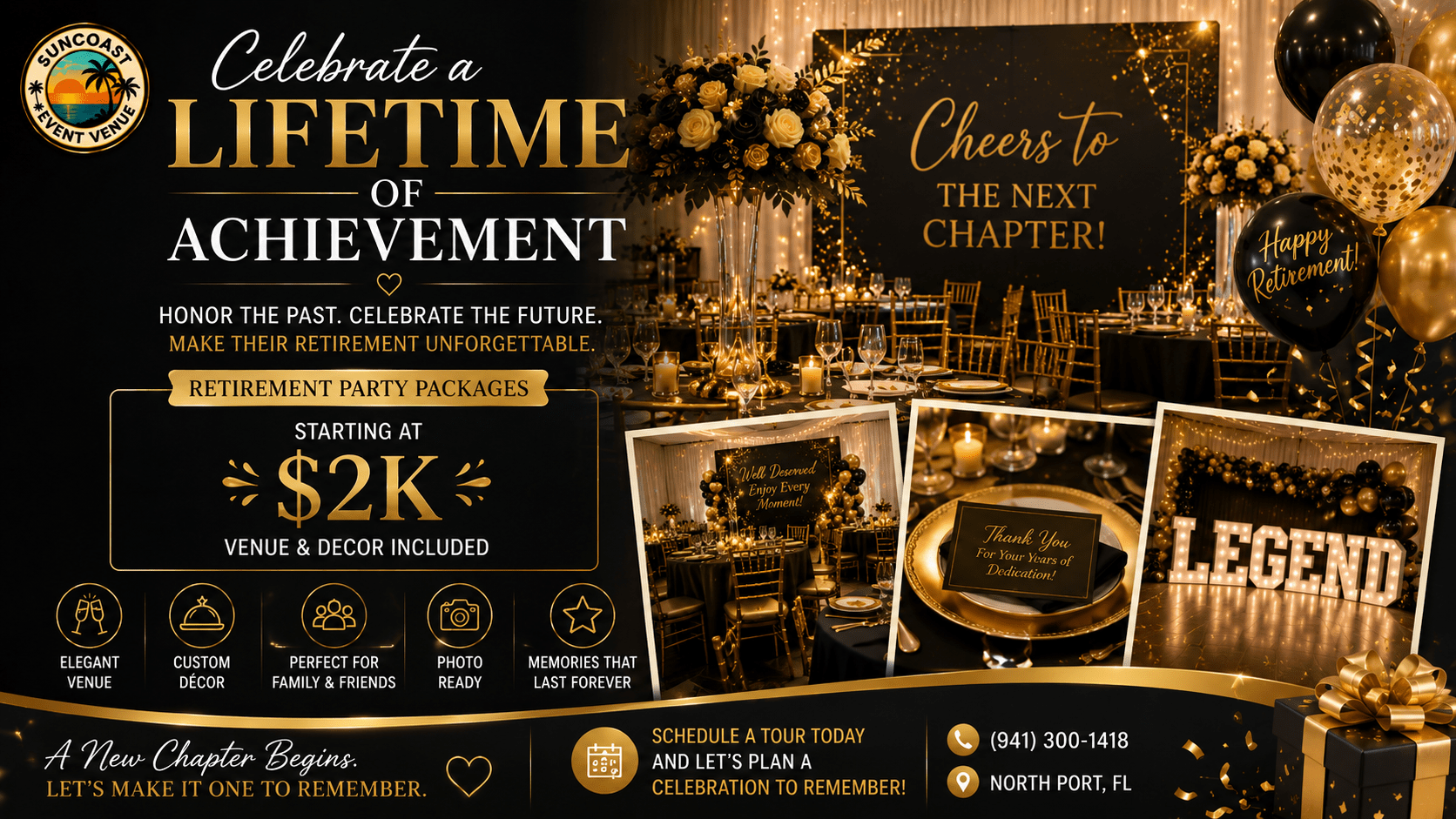 Retirement Parties - Suncoast Event Venue
